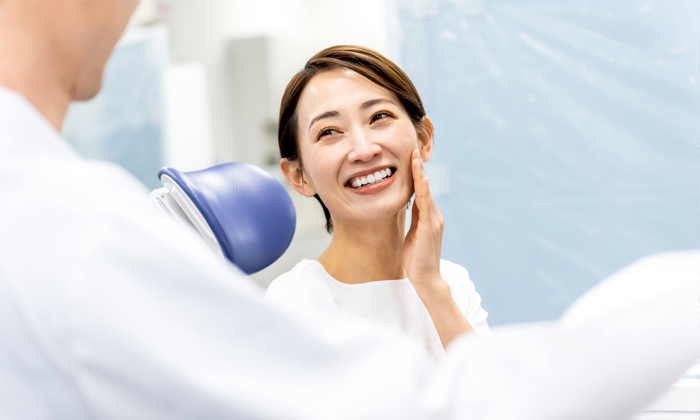 手術当日に仮歯が入る
